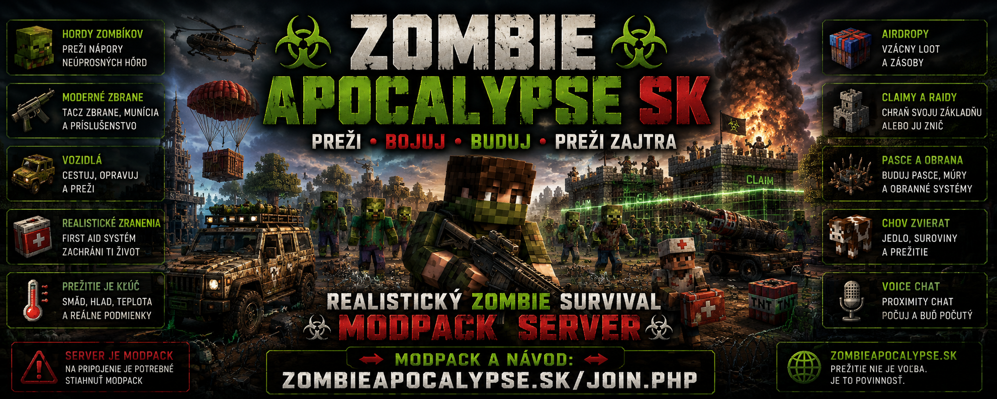 Zombie Apocalypse | ZombieApocalypse.sk | ModPack 1.20.1. thumbnail