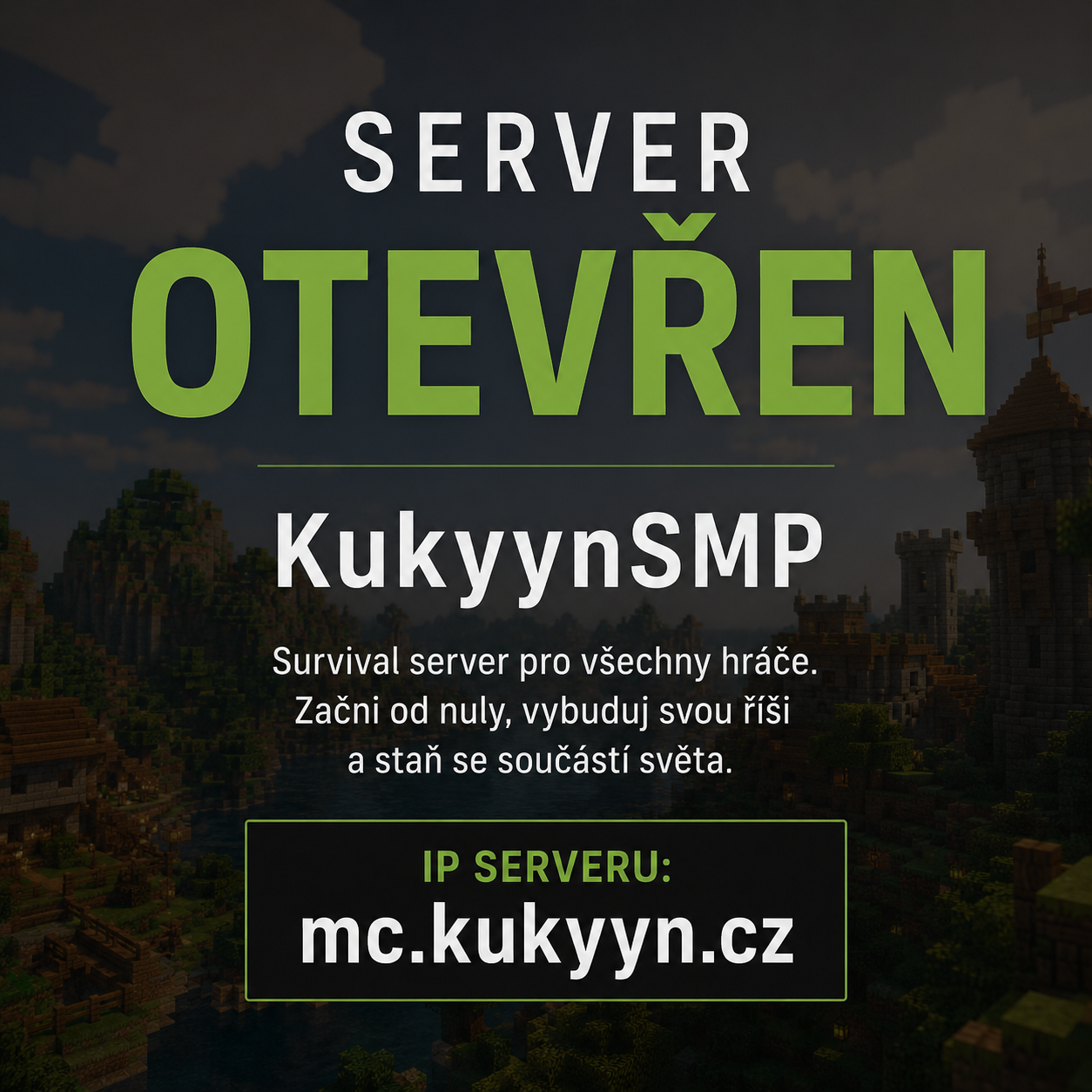 KukyynSMP 1.21.11    | EARTH MAP | ECONOMY | ÚZEMÍ thumbnail